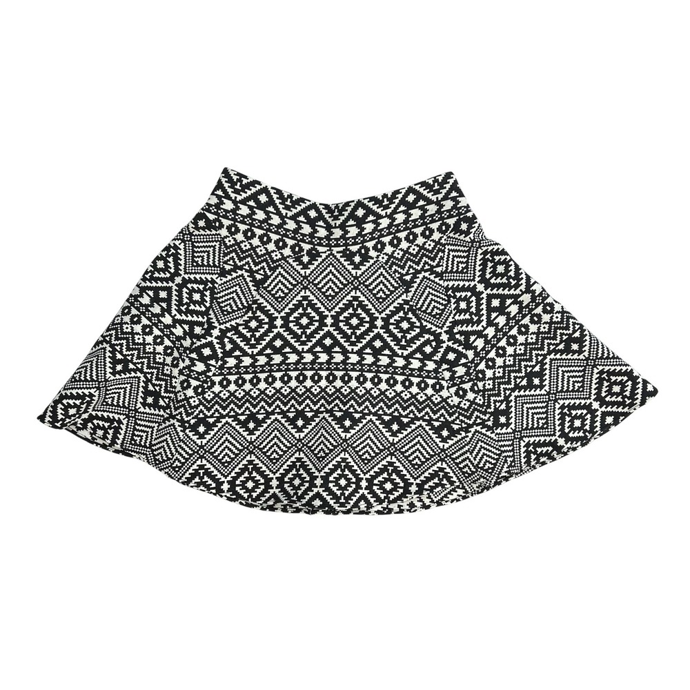 NWT Parker Black Ivory Geometric Tribal Skater‎ Mini Skirt PA051730TUL